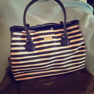 Kate Spade Stripe Canvas Handbag